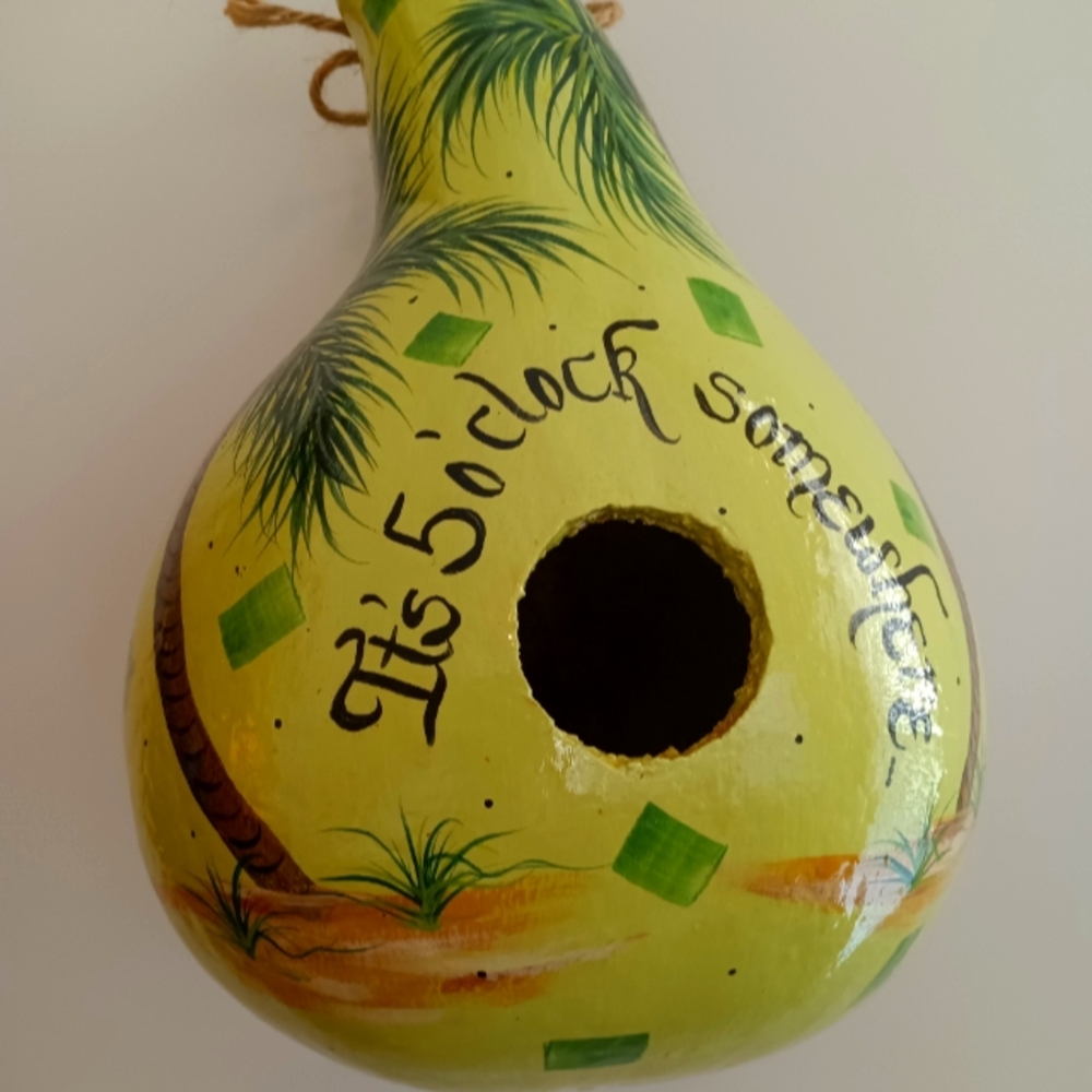 It's five o'clock somewhere bird house